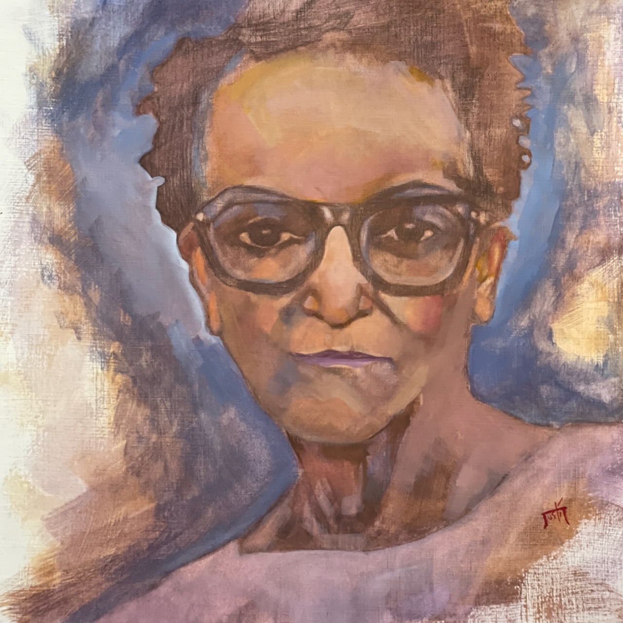 Portrait painting of Sharon Kerry-Harlan
